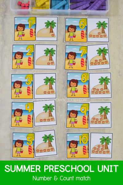 Summer Preschool Math and Literacy Pack