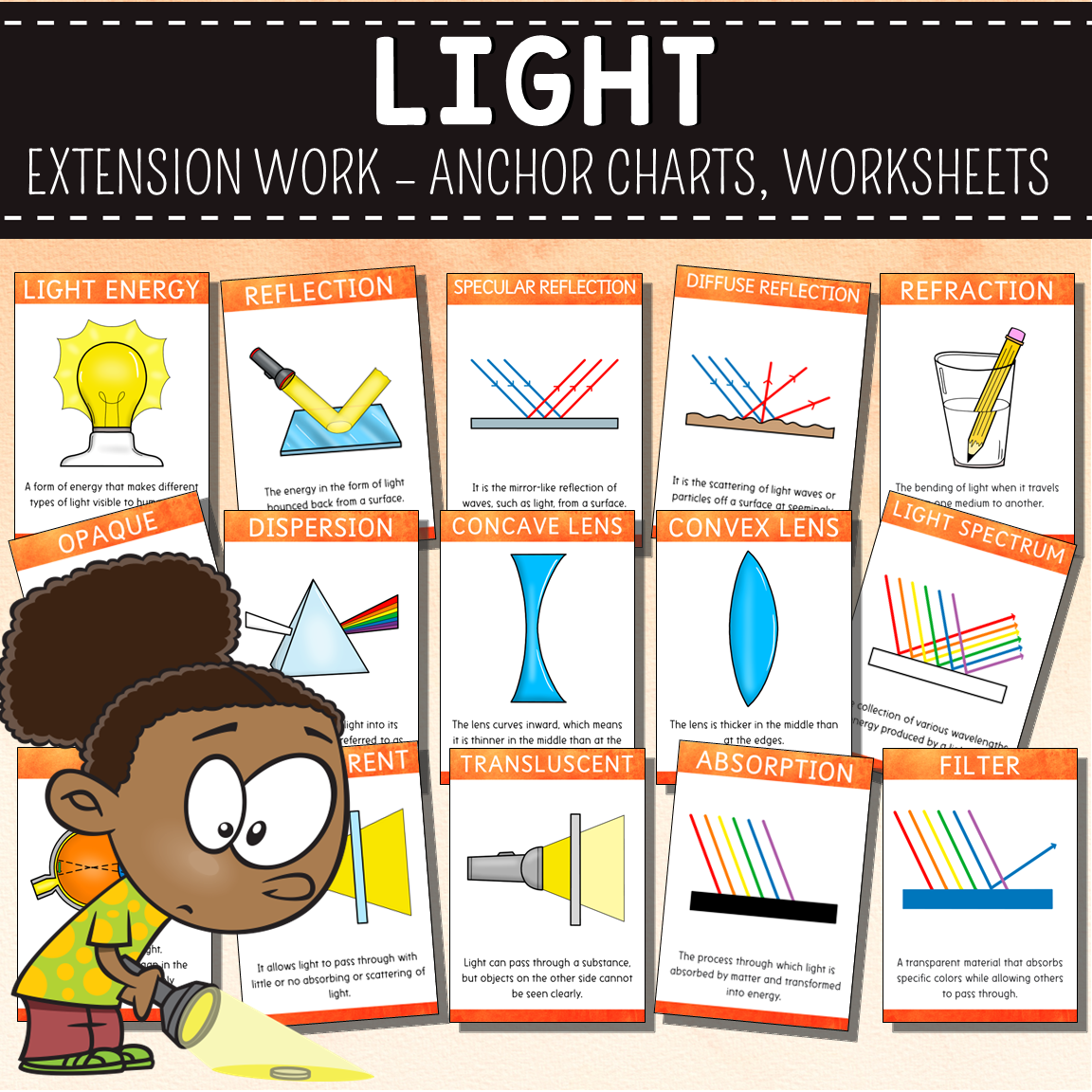 Light Extension Pack Worksheets, Anchor Charts, Wordwall Pinay