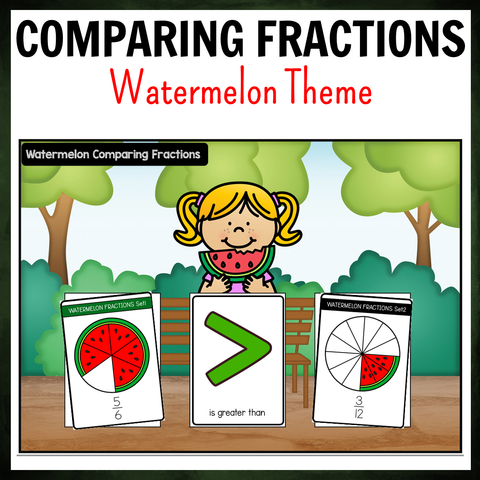 Comparing Fractions Watermelon Theme
