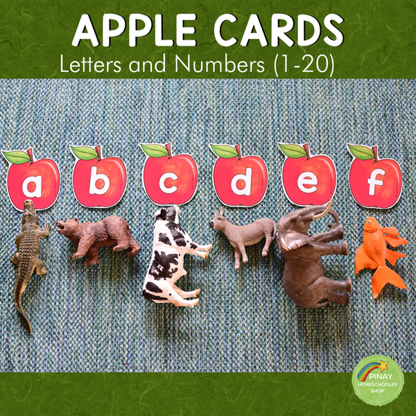 Apple Letter and Number Cards