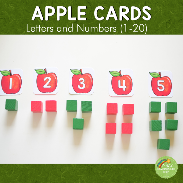 Apple Letter and Number Cards