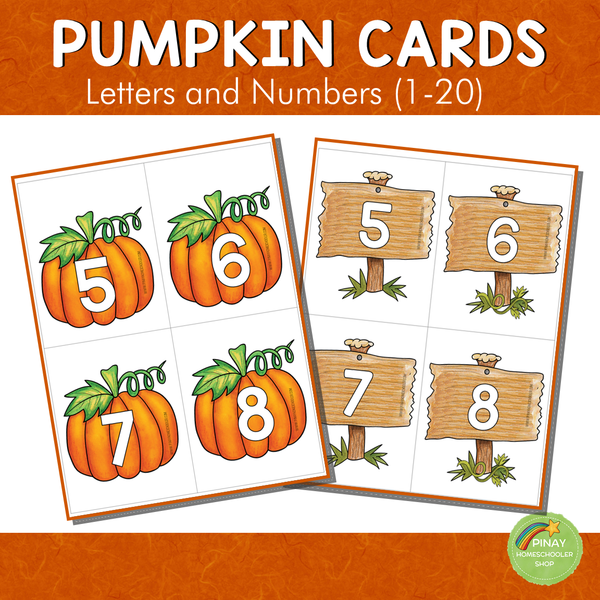 Pumpkin Letter and Number Cards