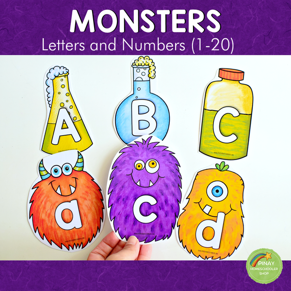 Monster Halloween Letter and Number Cards