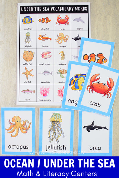 Ocean Preschool Math and Literacy Pack
