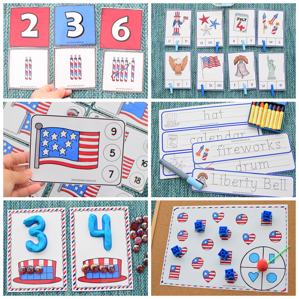 4th of July Preschool and Kindergarten Mini Unit Activities