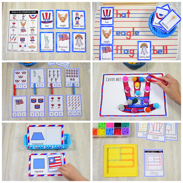 4th of July Preschool and Kindergarten Mini Unit Activities