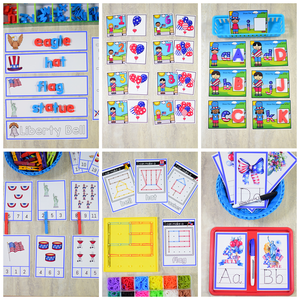 4th of July Preschool and Kindergarten Mini Unit Activities