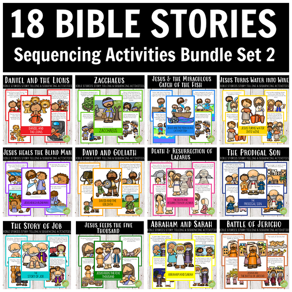 Bible Stories Sequencing BUNDLE Set 2