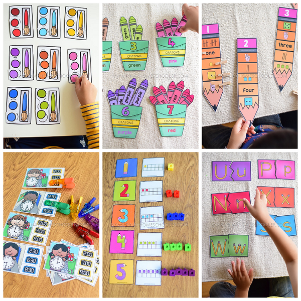 Back to School Preschool Math and Literacy Pack