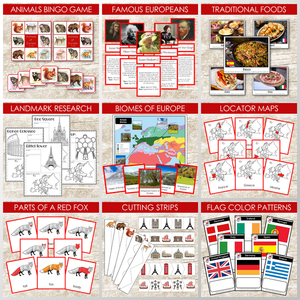 Europe in a Nutshell - Montessori Continent Study