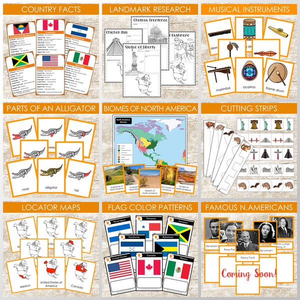 North America in a Nutshell - Montessori Continent Study