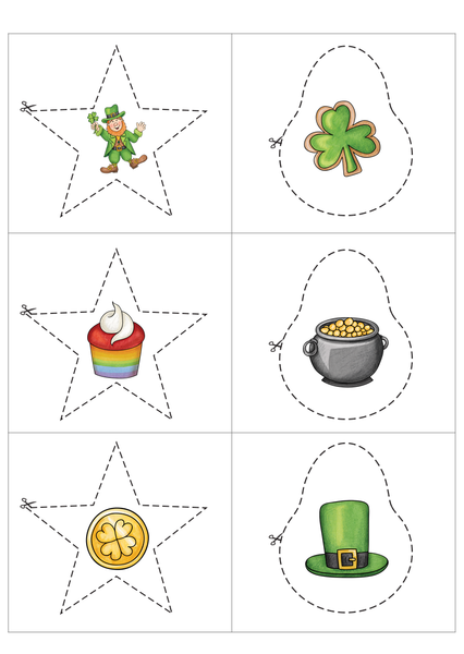 St. Patrick's Day Scissor Skills Cutting Strips