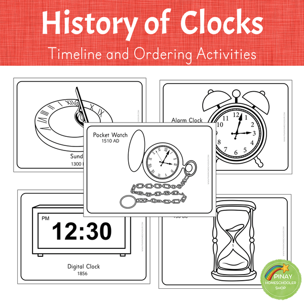 History of Clocks - Timeline and Ordering Activities