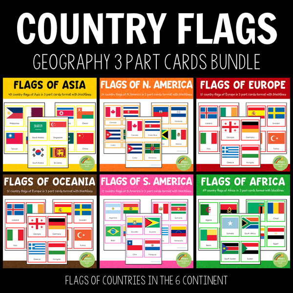 Montessori Country Flags Bundle - COMPLETE