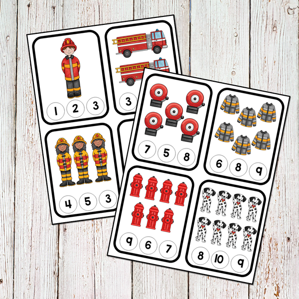 Fire Prevention Safety Preschool Math and Literacy Centers