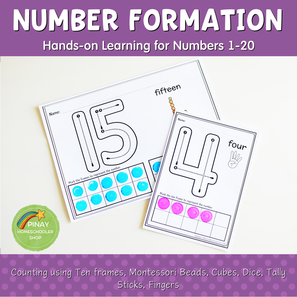 1-20 Number Formation Worksheets