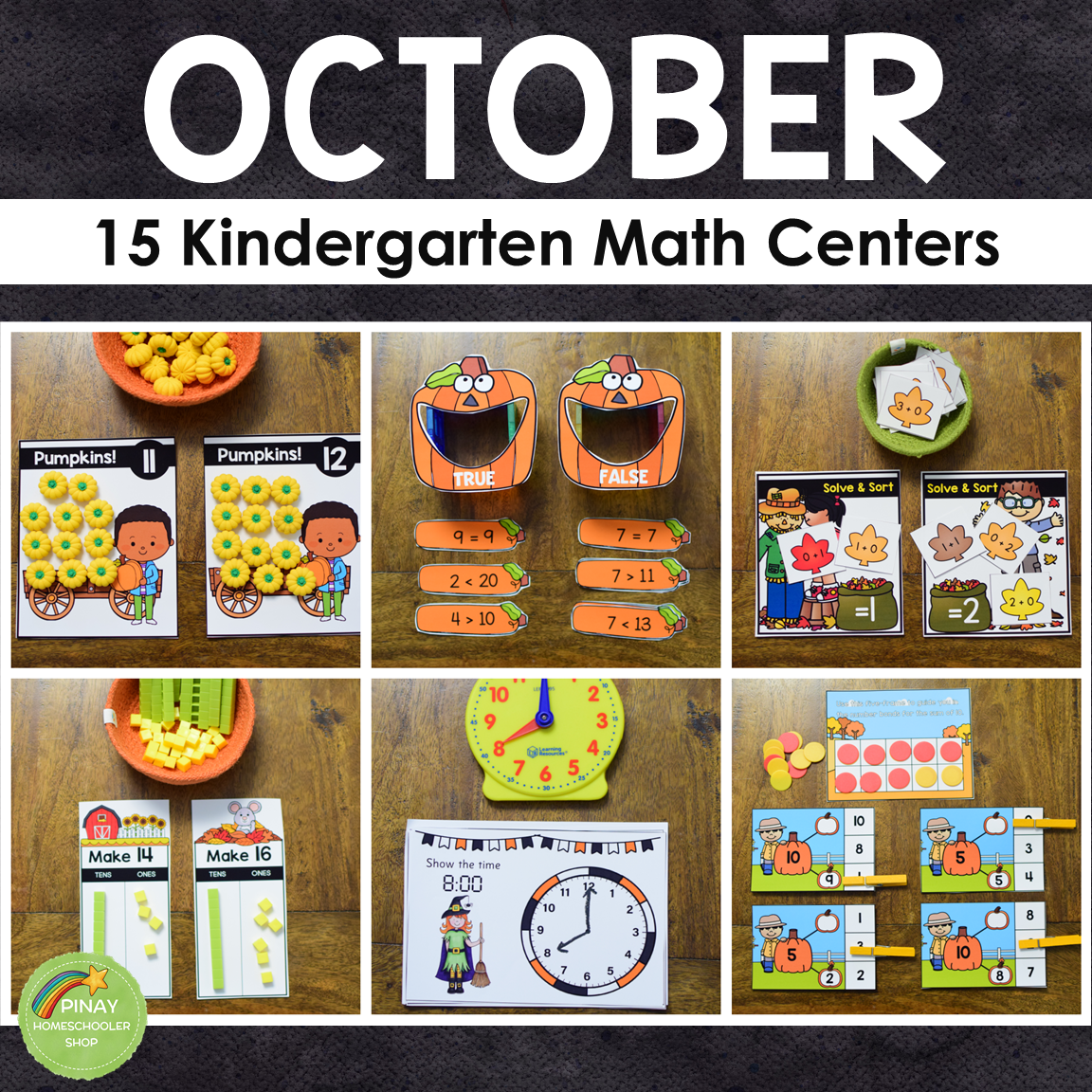 Kindergarten Math Centers - OCTOBER