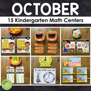 Kindergarten Math Centers - OCTOBER
