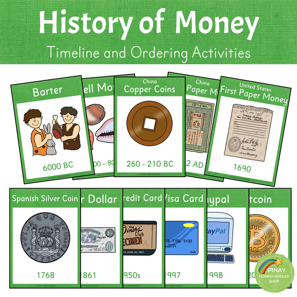 History of Money - Timeline and Ordering Activities