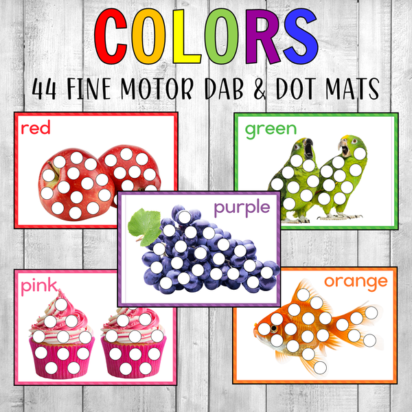 Montessori Color Dab and Dot Sheets Real Photos