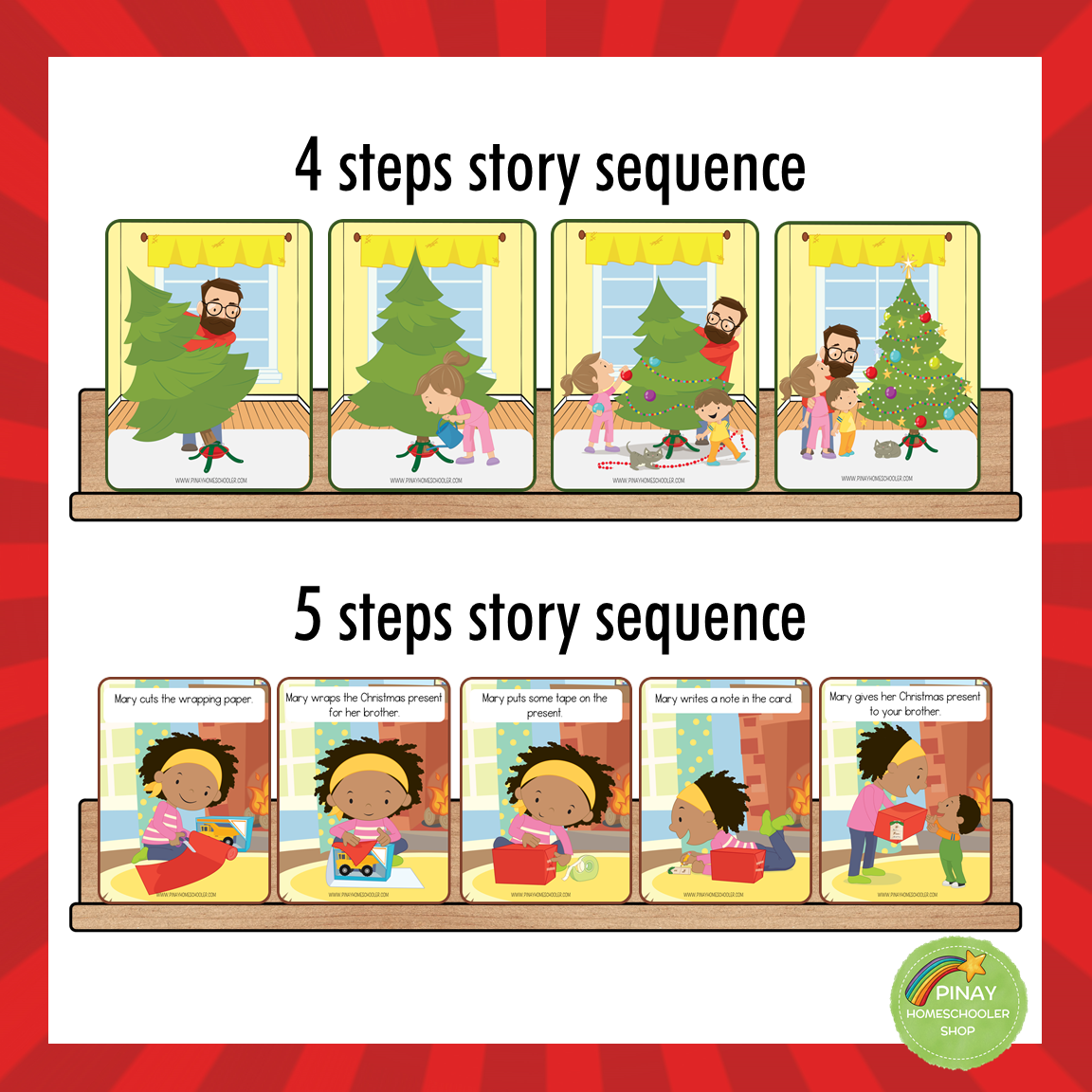 Picture Sequencing Tell a A Story Holiday Edition Pinay