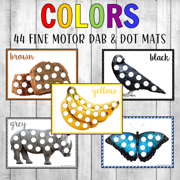 Montessori Color Dab and Dot Sheets Real Photos