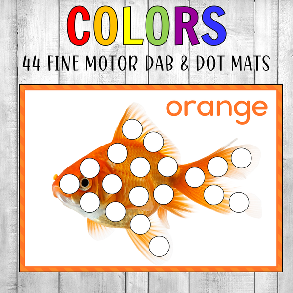 Montessori Color Dab and Dot Sheets Real Photos