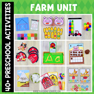 Farm Preschool/ Kindergarten Unit - Math and Literacy Centers