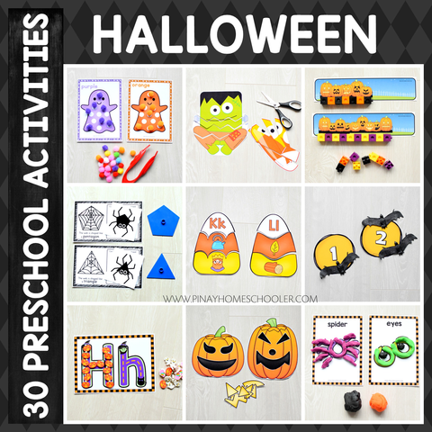 Halloween Preschool Math and Literacy Pack
