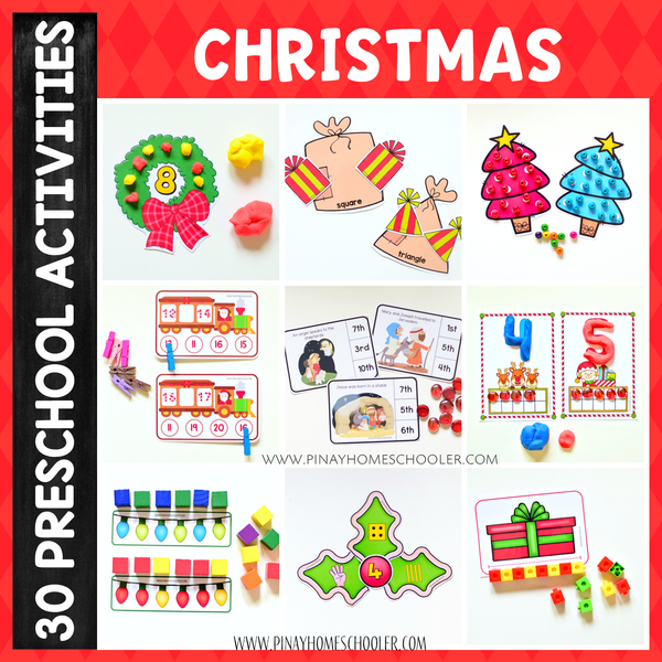 Christmas Preschool Unit - Math and Literacy Centers