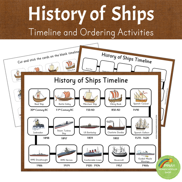 History of Ships - Timeline and Ordering Activities