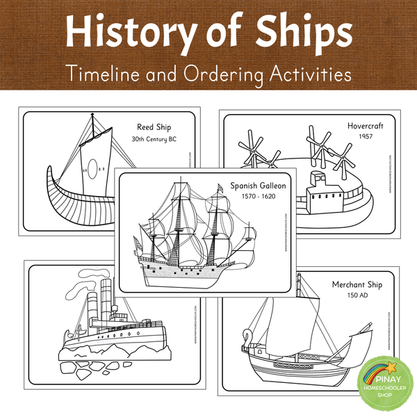 History of Ships - Timeline and Ordering Activities