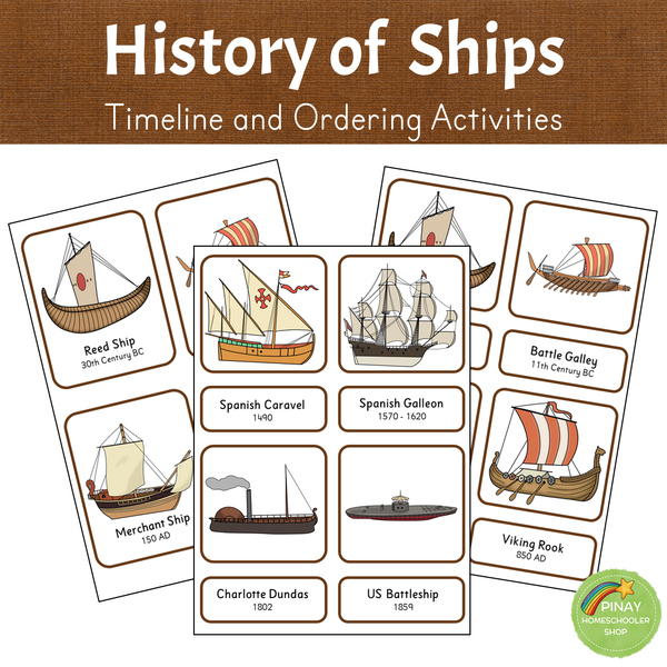 History of Ships - Timeline and Ordering Activities
