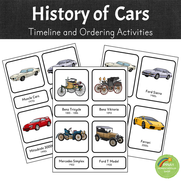History of Cars - Timeline and Ordering Activities