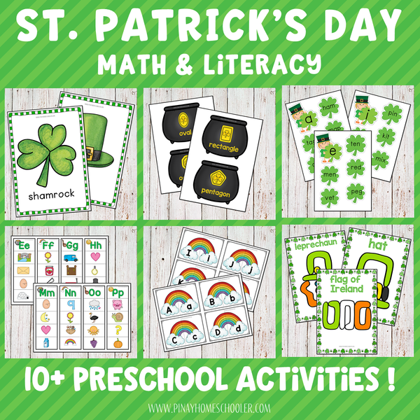 St. Patrick's Day Preschool and Kindergarten Mini Unit Activities