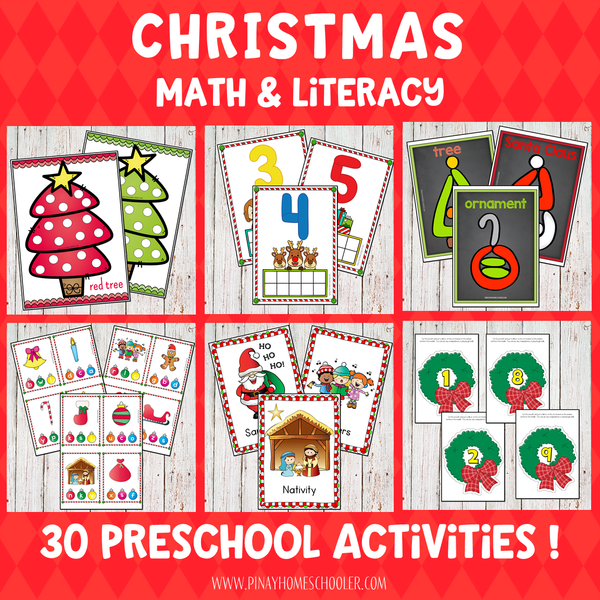 Christmas Preschool Unit - Math and Literacy Centers