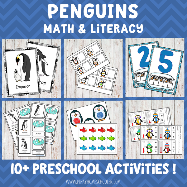 Penguins Preschool Math and Literacy Mini Unit