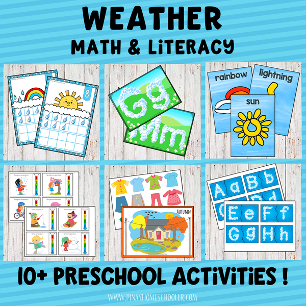 Weather Themed Preschool Mini Unit Activities