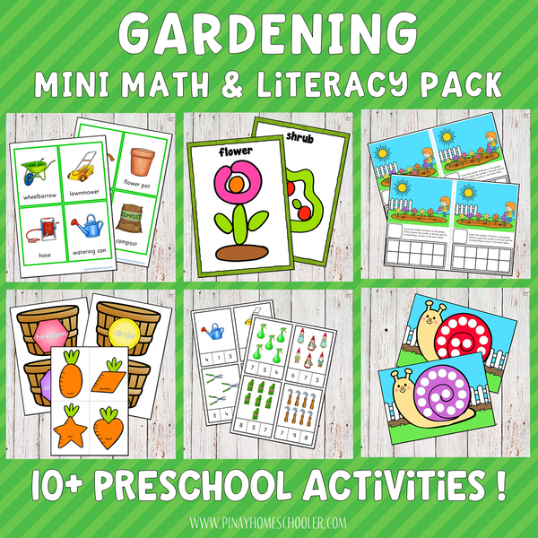 Gardening Themed Preschool Kindergarten Mini Unit