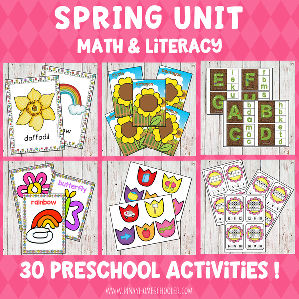 Spring Preschool Math and Literacy Pack