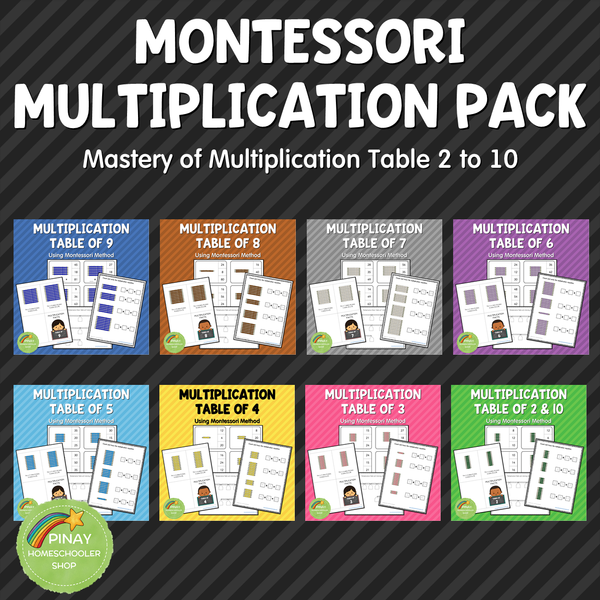 Montessori Multiplication Worksheets BUNDLE