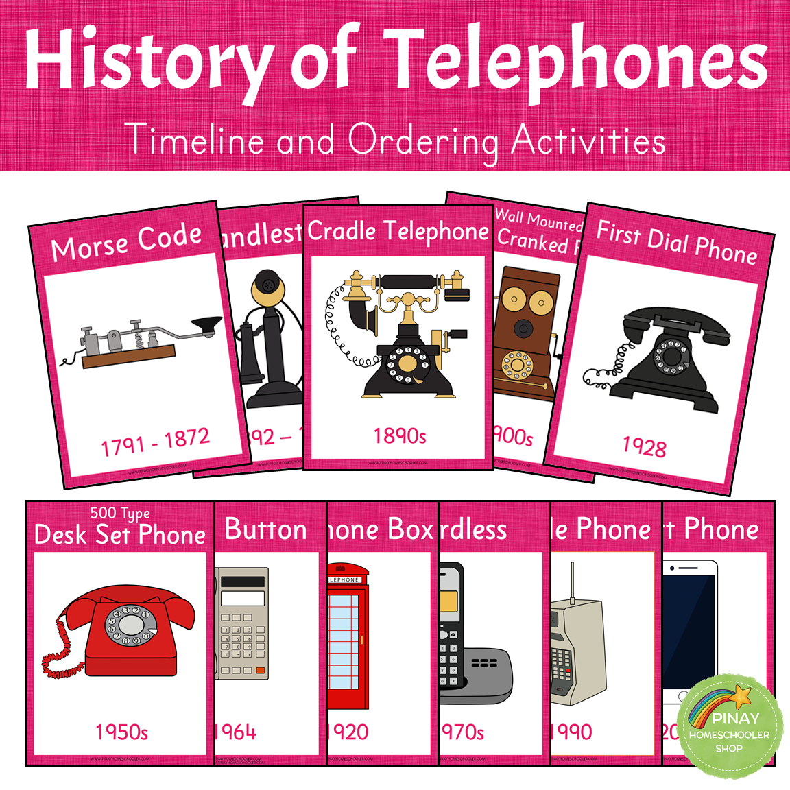 History of Telephones Timeline and Ordering Activities Pinay