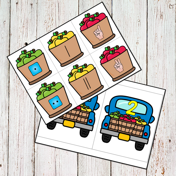 Apple Themed Preschool Math & Literacy Centers