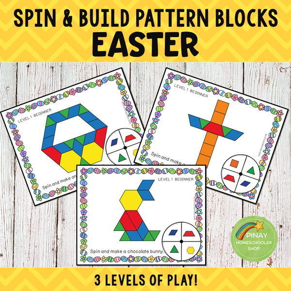 Easter Pattern Blocks Spin and Build