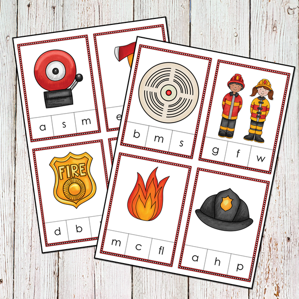 Fire Prevention Safety Preschool Math and Literacy Centers