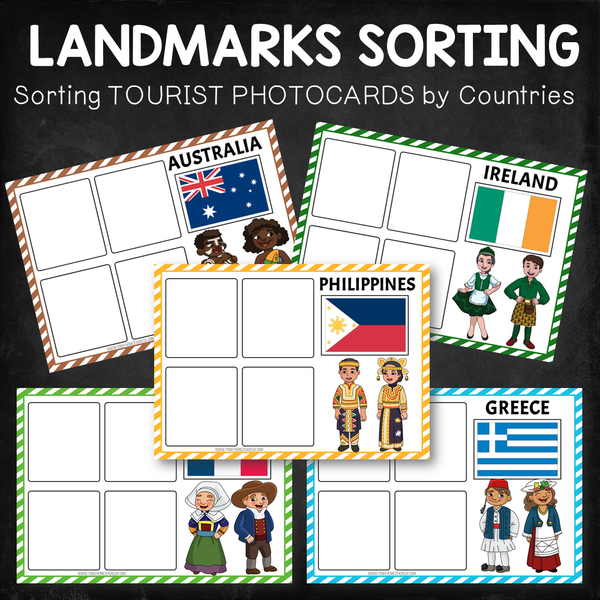 Landmarks Photocards Sorting Activity (by Countries)