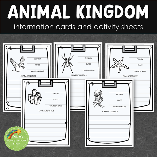 Animal Kingdom Information Cards and Activity Sheets