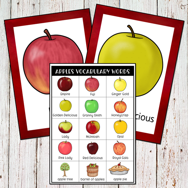 Apple Themed Preschool Math & Literacy Centers