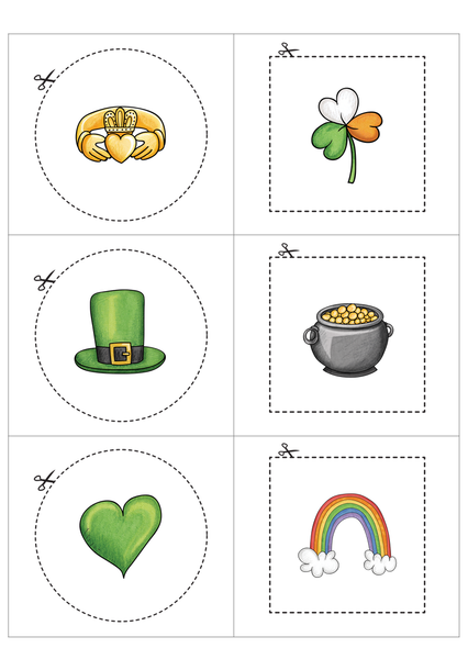 St. Patrick's Day Scissor Skills Cutting Strips