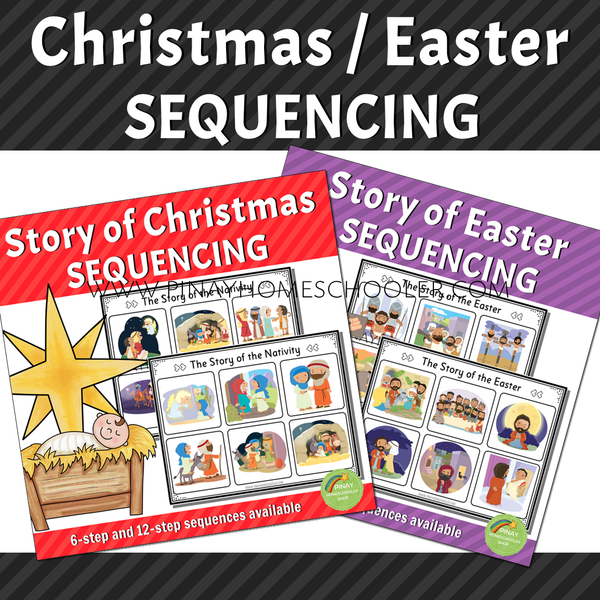 Story of Christmas and Easter Sequencing BUNDLE